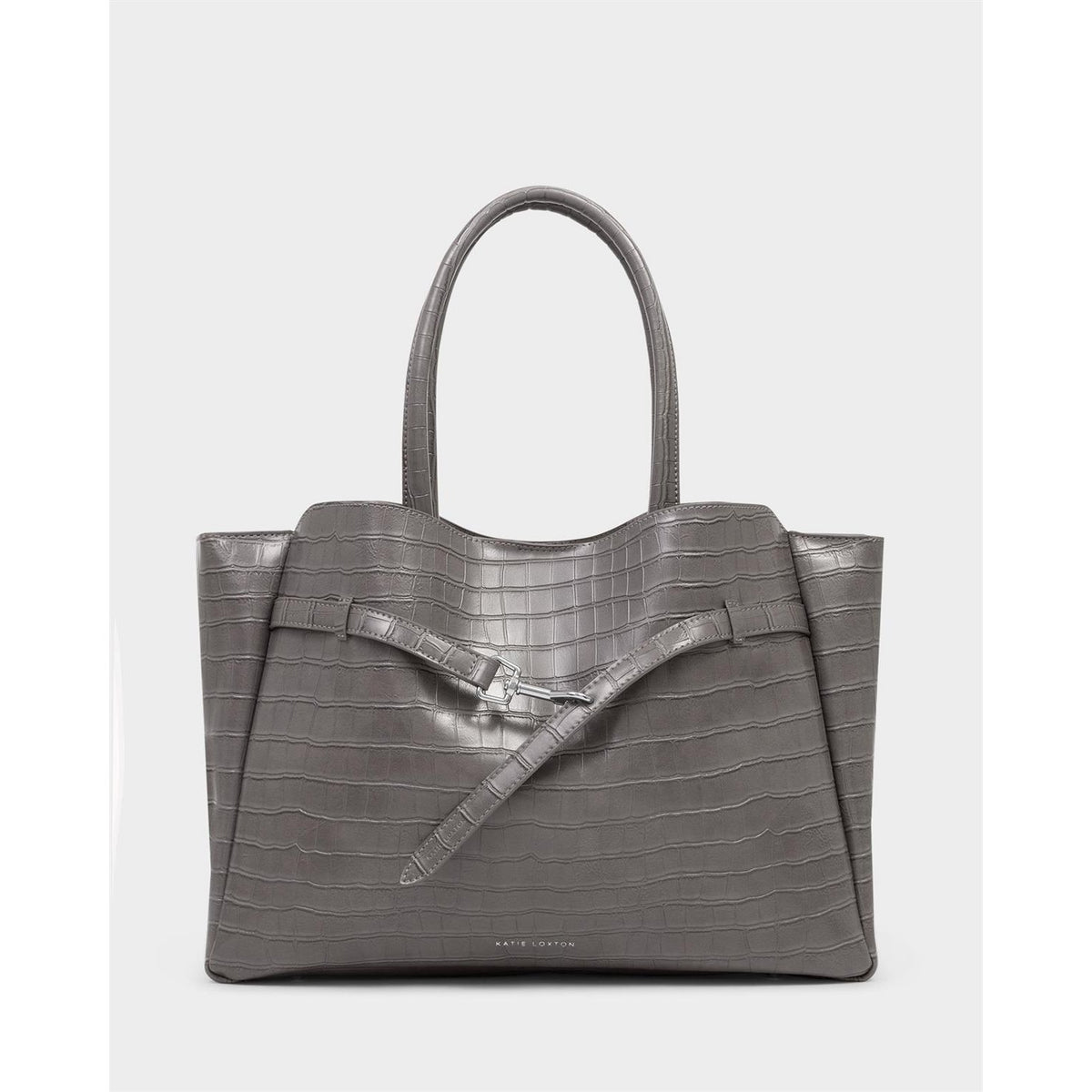MADDIE WORK TOTE BAG | Grey Faux Croc | 11 5/8" x 17 5/16" x 7 5/16"